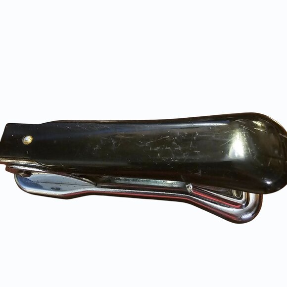 Vintage 5" ACE CADET Model 302 Lift Top STAPLER USA CHROME Black MCM USA - Picture 10 of 10